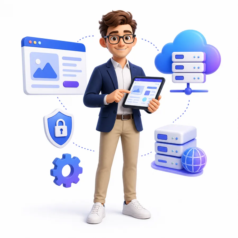 Administrator WEB ARTSYSTEM opiekujący się stronami WordPress, CMS i SSL