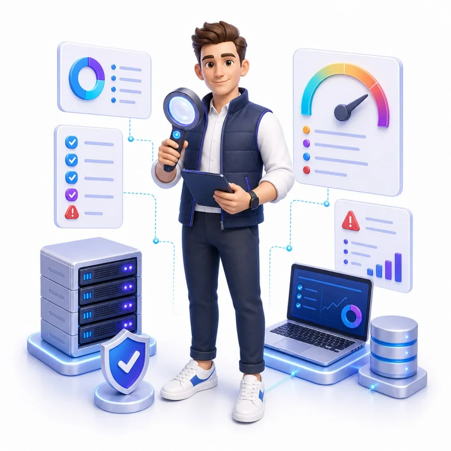 Audytor IT ARTSYSTEM analizujący środowisko informatyczne