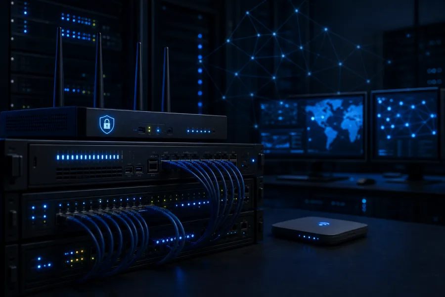 Ciemna infrastruktura sieciowa, firewall UTM i ochrona LAN Wi-Fi VPN